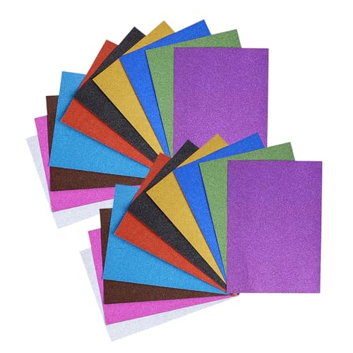 BESTYASH 20Stücke Glitzerpapier für DIY Bastelprojekte Selbstklebendes Farbiges Glitzerpapier für Kinderhandwerk Partydekoration und Kreative Selbstklebende Klassische BESTYASH 20Stücke Glitzerpapier für DIY Bastelprojekte Selbstklebendes Farbiges Glitzerpapier für Kinderhandwerk Partydekoration und Kreative Selbstklebende Klassische von BESTYASH