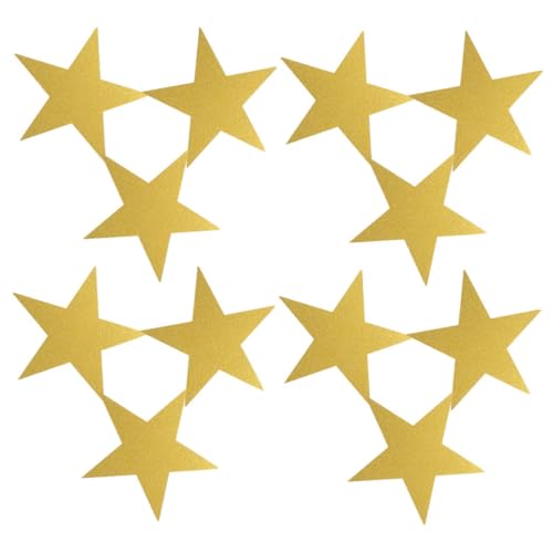 BESTYASH 24 Stück Teiliges Goldene Glitzer Papiersterne Doppelseitig Handgeschnittene Bastelsterne für Bulletin Board Dekoration Kreative Wanddeko für Hochzeit Klassenzimmer und von BESTYASH