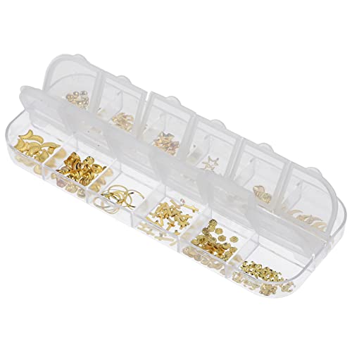 BESTYASH 3 Box Nagelkunst Finger Patch Bausätze Nägel für Aufkleber füller DIY Maniküre Charme Nagelschmuck Nagelzubehör Dekoration Spezialeffekt -Nagelversorgung Ornament Legierung Golden von BESTYASH