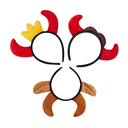 BESTYASH 3 Stück Teiliges Halloween Bull Horns Haarreif Realistische Kuhhörner und Niedliche Ohren Vielseitiges Cosplay Accessoire für Erwachsene Geeignet für Halloween Kostümpartys und von BESTYASH