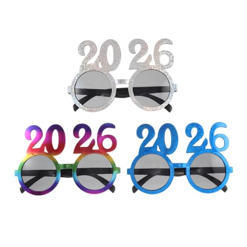 BESTYASH 3 Stück Teiliges Partybrillen mit Stylischen Runden Gläsern Nummernförmige Silvesterbrille für Festliche Neujahrs und Weihnachtsfeiern Originelle Silvester Partydekoration und Foto BESTYASH 3 Stück Teiliges Partybrillen mit Stylischen Runden Gläsern Nummernförmige Silvesterbrille für Festliche Neujahrs und Weihnachtsfeiern Originelle Silvester Partydekoration und Foto von BESTYASH