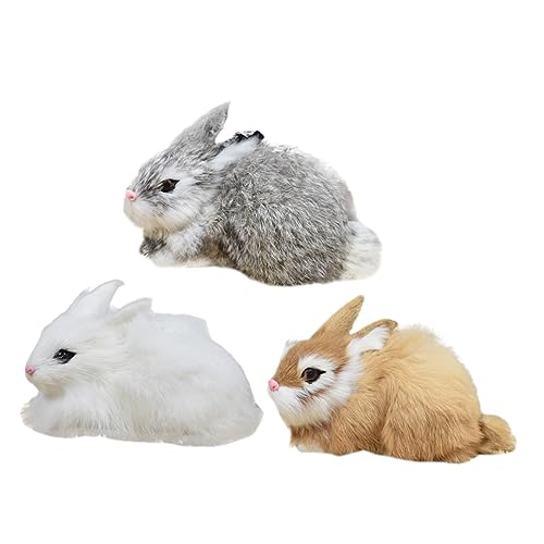 BESTYASH 3 Stücke Hasenstatue Plüsch Hase Dekoration für Zuhause Lebensechte Kaninchen Ornamente Tischdeko für Wohnzimmer und Schlafzimmer für Kaninchenliebhaber BESTYASH 3 Stücke Hasenstatue Plüsch Hase Dekoration für Zuhause Lebensechte Kaninchen Ornamente Tischdeko für Wohnzimmer und Schlafzimmer für Kaninchenliebhaber von BESTYASH