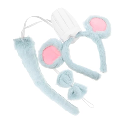 BESTYASH 3-teiliges -kostümzubehör Für Damen, Inklusive Plüschohren, Stirnband, Und Fliege, Ideal Für Halloween, Cosplay Und Mottopartys, Grün von BESTYASH