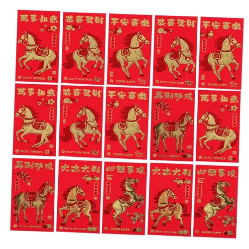 BESTYASH 30 Stück Chinesische Neujahrs Rotumschläge Reißfest Geprägtes Design Jahr Des Pferdes Traditionelle Hongbao Umschläge mit Glückssymbolen für Frühlingsfest Hochzeit Geburtstag BESTYASH 30 Stück Chinesische Neujahrs Rotumschläge Reißfest Geprägtes Design Jahr Des Pferdes Traditionelle Hongbao Umschläge mit Glückssymbolen für Frühlingsfest Hochzeit Geburtstag von BESTYASH