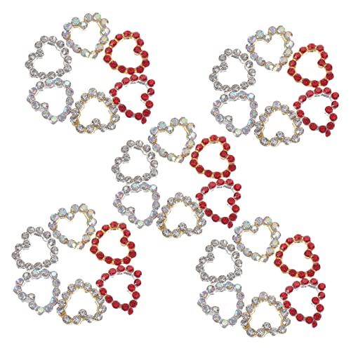 BESTYASH 30 Stück Nageldekoration Trendige Nagel Charms Herzförmig Bunt Nagel Edelsteine Nagel Strass Charms Nägel Strasssteine Strass Für Nägel Nagel Juwelen Strasssteine von BESTYASH