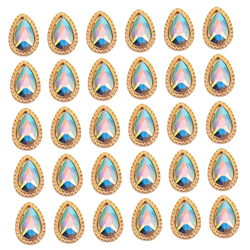 BESTYASH 30 Stück Nail Art Strasssteine und für DIY Dekoration für Nägel und Handwerksprojekte für Besondere Anlässe Wie Weihnachten und Geburtstagsfeiern von BESTYASH
