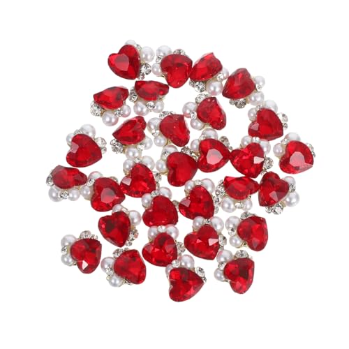 BESTYASH 30 Stück Nail Jewelry Rote Strasssteine für Nägel Glänzende Nail Art Charms Schmuck für Maniküre Party Hochzeit Alltagslook BESTYASH 30 Stück Nail Jewelry Rote Strasssteine für Nägel Glänzende Nail Art Charms Schmuck für Maniküre Party Hochzeit Alltagslook von BESTYASH
