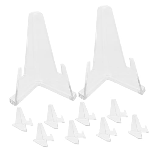 BESTYASH 30 Stück Teiliges Acryl Staffelei Hohe Transparente Easels für Münzen Karten Bilder Telefonständer Dekorative Klare Präsentationsständer für Sammlerstücke und Kleine Objekte von BESTYASH