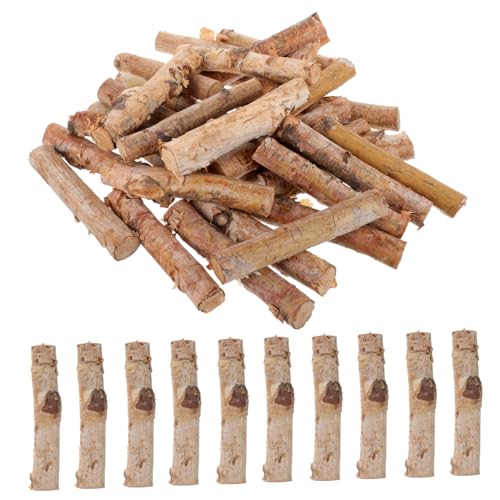 BESTYASH 30 Stück Teiliges Natürliche Holzstäbchen Stabile Holzstäbe zum Basteln DIY Supply Lange Holzstreifen für Heimwerker Deko und Kreative Handarbeiten von BESTYASH