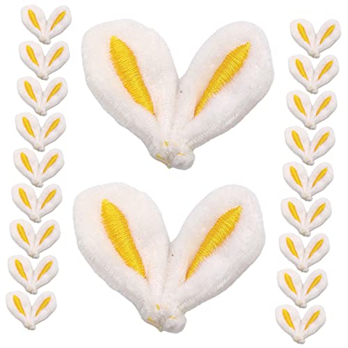 BESTYASH 30 Stück Teiliges Stoff Hasenohren für DIY Haarspangen Bastelset Ostern Damen Haar Accessoires aus Hochwertigem Material Niedliche Ohr Dekoration für Kreative Handarbeit von BESTYASH