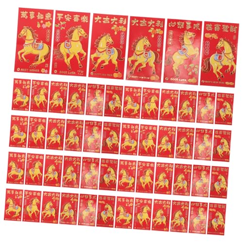 BESTYASH 300 Stk. Rote Umschläge Chinesisches Neujahr Pferde Robuste Papierumschläge Glücksgeldumschläge für Frühlingsfest Familienfeiern Firmenpartys BESTYASH 300 Stk. Rote Umschläge Chinesisches Neujahr Pferde Robuste Papierumschläge Glücksgeldumschläge für Frühlingsfest Familienfeiern Firmenpartys von BESTYASH