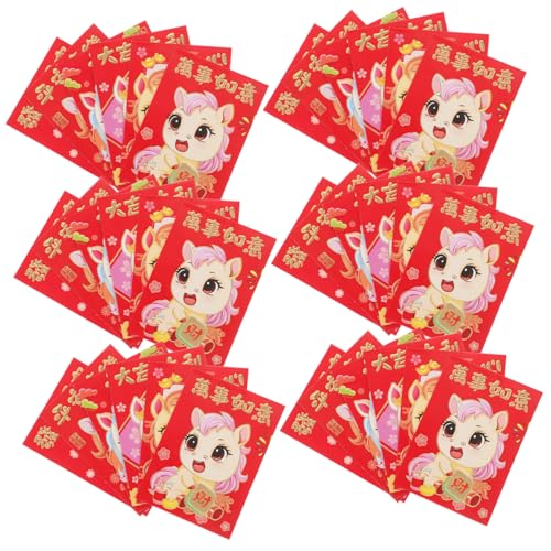 BESTYASH 300 Stück Kreative Jahr Des Pferdes Rote Umschläge Chinesische Neujahr Lucky Money Envelopes Hongbao für Geldgeschenke Familienfeier Firmenveranstaltungen BESTYASH 300 Stück Kreative Jahr Des Pferdes Rote Umschläge Chinesische Neujahr Lucky Money Envelopes Hongbao für Geldgeschenke Familienfeier Firmenveranstaltungen von BESTYASH