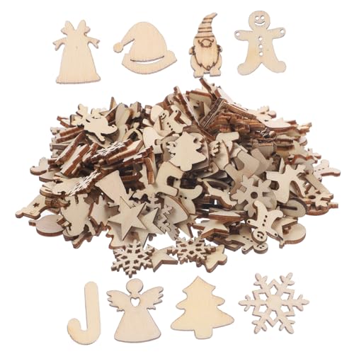 BESTYASH 300 Stück Unvollendete Holz Ausschnitte für Weihnachtsdekoration Diy Holzornamente für Christbaum Fenster und Kamin Bastelbedarf für Kreative Projekte BESTYASH 300 Stück Unvollendete Holz Ausschnitte für Weihnachtsdekoration Diy Holzornamente für Christbaum Fenster und Kamin Bastelbedarf für Kreative Projekte von BESTYASH