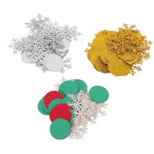 BESTYASH 300stücke Schneeflocken-konfetti Runde Papier-konfetti Weihnachts- Party-dekorationen Winter-dekorationen Tisch-en Für Feiertage von BESTYASH