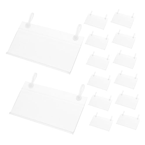 BESTYASH 30Stücke Transparenter Etikettenhalter für Drahtregale Flexible Halterung für Preisschilder Vielseitig Einsetzbar Supermärkten Geschäften Robustes Material von BESTYASH