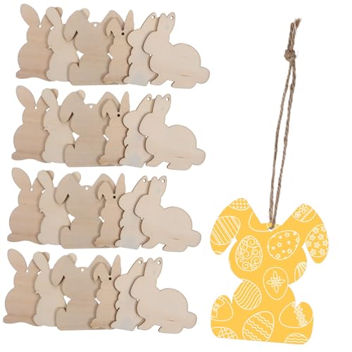 BESTYASH 3Sätze Osterhasen Holzausschnitte zum Basteln Teiliges Bemalen und Gestalten für Kreative Osterdekoration für DIY Projekte von BESTYASH