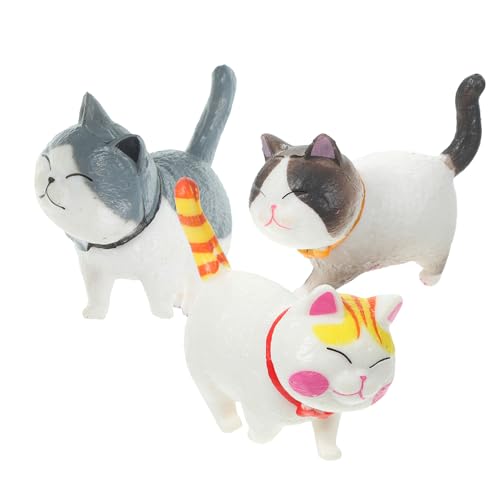 BESTYASH 3Stücke Katzenförmige Kuchendekoration Aus Hochwertigem Material Kuchenfiguren Für Kreative Kuchenschmuck Und Desktop Für Geburtstagsfeiern Und Kinderpartys von BESTYASH