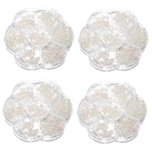 BESTYASH 4 Boxen Bug Ornamente Schleifen Nagel Charms Maniküre-Dekore Bowknots Nagelzauber Nagelschmuck Maniküre-Dekorationen Maniküre Reiz Mini-Schleifen-Nagelanhänger Harz von BESTYASH