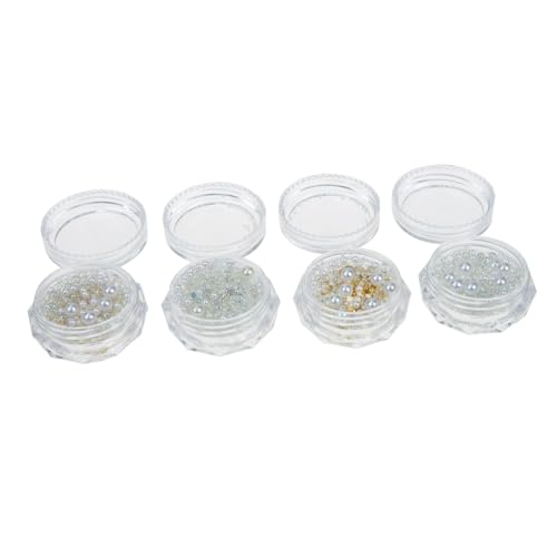 BESTYASH 4 Boxen Perlennagel Deko Boxen mit Glänzenden Perlperlen in Verschiedenen Leichte DIY Bastelperlen für Nail Art und Handwerksprojekte Geeignet für Kreative Nageldesigns und BESTYASH 4 Boxen Perlennagel Deko Boxen mit Glänzenden Perlperlen in Verschiedenen Leichte DIY Bastelperlen für Nail Art und Handwerksprojekte Geeignet für Kreative Nageldesigns und von BESTYASH