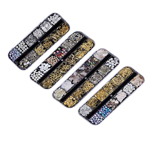 BESTYASH 4 Sätze Multicolored Nail Stickers Set Set mit Fächern Maniküre Charms DIY Zubehör für Nagelkunst für Zuhause und Salon Vielseitig Einsetzbar für Dekorationen BESTYASH 4 Sätze Multicolored Nail Stickers Set Set mit Fächern Maniküre Charms DIY Zubehör für Nagelkunst für Zuhause und Salon Vielseitig Einsetzbar für Dekorationen von BESTYASH