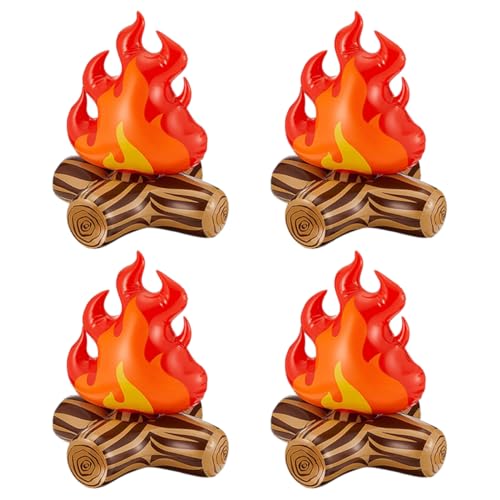 BESTYASH 4 Stück Aufblasbare Feuer Dekoration Teiliges Realistisches Camping für Partys und Outdoor Events Wasserfest und Leicht für Stimmungsvolle BESTYASH 4 Stück Aufblasbare Feuer Dekoration Teiliges Realistisches Camping für Partys und Outdoor Events Wasserfest und Leicht für Stimmungsvolle von BESTYASH