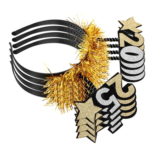 BESTYASH 4 Stück Glitzernde Year Haarreifen Stabile Silvester Partydekoration Vielseitig Einsetzbar Festliche Kopfbedeckung für Neujahrsfeiern und Fotorequisiten BESTYASH 4 Stück Glitzernde Year Haarreifen Stabile Silvester Partydekoration Vielseitig Einsetzbar Festliche Kopfbedeckung für Neujahrsfeiern und Fotorequisiten von BESTYASH