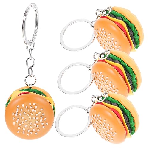 BESTYASH 4 Stück Hamburger Schlüsselanhänger Lustige Simulation Burger Pendants für Taschen Deko und Partygeschenke für Geburtstagsfeiern Schicke Schlüsselanhänger BESTYASH 4 Stück Hamburger Schlüsselanhänger Lustige Simulation Burger Pendants für Taschen Deko und Partygeschenke für Geburtstagsfeiern Schicke Schlüsselanhänger von BESTYASH