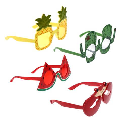 BESTYASH 4 Stück Lustige Brille Hawaii-geschenke Partei Bevorzugt Erwachsene Hawaiianische Party-sonnenbrille Tropische Partybrille Die Blumen Plastik Sand Skulptur Bankett von BESTYASH