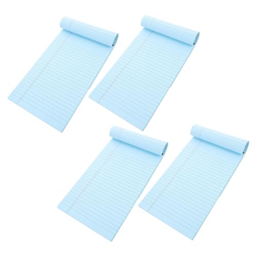BESTYASH 4 Stück Notizbuch Notizblock Schreiben Von Pads Und Farbe Schmucklos Notizblöcke Klebrig Gefüttert Regiert Legal Beachten Sie Pads Zu Für Mit Notizen Memo Legen Blau Papier von BESTYASH