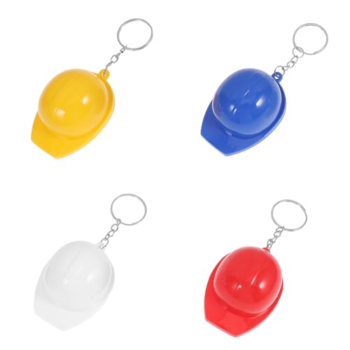 BESTYASH 4 Stück Sicherheitshelm Schlüsselanhänger aus Dekorative Schlüsselanhänger für Taschen Partygeschenke Rot Gelb Blau und Weiß Multifunktionale Schlüsselorganisation und BESTYASH 4 Stück Sicherheitshelm Schlüsselanhänger aus Dekorative Schlüsselanhänger für Taschen Partygeschenke Rot Gelb Blau und Weiß Multifunktionale Schlüsselorganisation und von BESTYASH