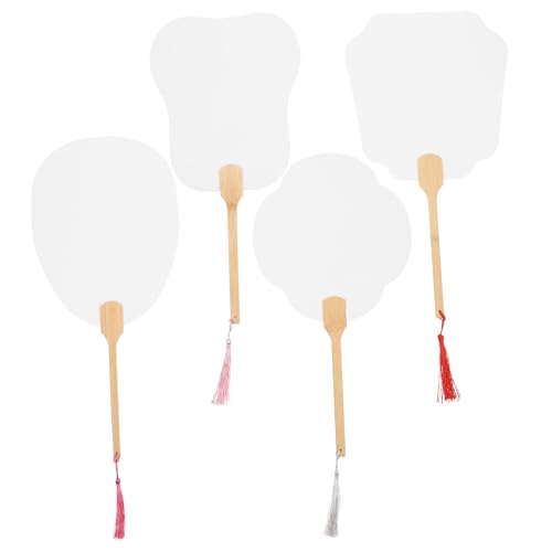 BESTYASH 4 Stück Teiliges Klassisches DIY Papierfächer aus Blankem Bemalbarem Material Runde Handfächer für Kreative Graffiti Leicht und Tragbar für Hochzeit Fest und Wohnraumdeko BESTYASH 4 Stück Teiliges Klassisches DIY Papierfächer aus Blankem Bemalbarem Material Runde Handfächer für Kreative Graffiti Leicht und Tragbar für Hochzeit Fest und Wohnraumdeko von BESTYASH