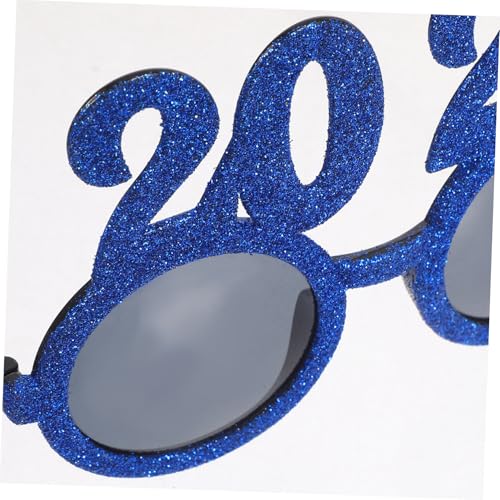 BESTYASH 4 Stück Teiliges Partybrillen mit Glitzer Bunte Neujahrsbrillen für Silvester Fotorequisiten und Festliche Accessoires für Gruppenfotos und Feierlichkeiten von BESTYASH