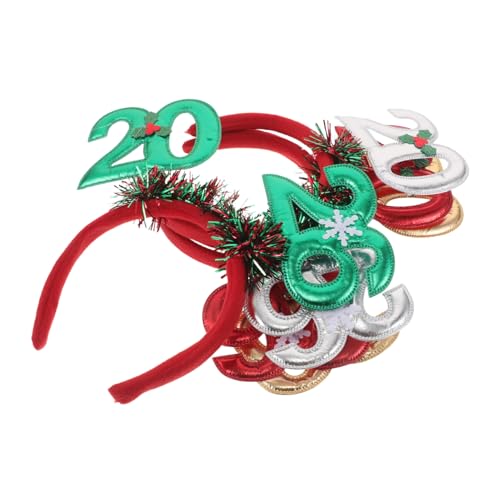 BESTYASH 4 Stück Teiliges Year Party Stirnband Glitzerndes Farbenfrohes Neujahrs-haarreif Rot Gold Grün Silber Leicht und Bequem Festliche Kopfbedeckung für Silvester-feiern und von BESTYASH