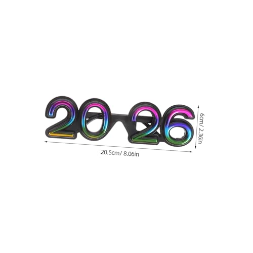 BESTYASH 4 Stück Zahlenbrillen Glitzer Partybrille Bunte Silvester Fotorequisite für Abschlussfeier Karneval Halloween Fest BESTYASH 4 Stück Zahlenbrillen Glitzer Partybrille Bunte Silvester Fotorequisite für Abschlussfeier Karneval Halloween Fest von BESTYASH