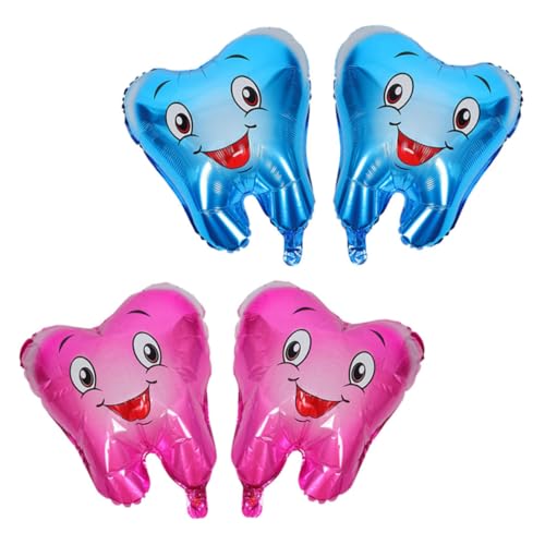BESTYASH 4 Stück Zahnballons Für Kinderzimmer Zahnparty Zubehör Zahndekorationen Zahndekoration Zahnparty Mottoparty Zahnparty Dekorationen Babyparty Dekorationen Ballons Aus von BESTYASH