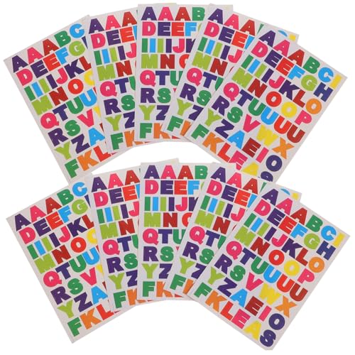 BESTYASH 40 Blatt Selbstklebende Buchstabenaufkleber Bunte Alphabet Sticker für DIY Scrapbooking Adressnummern Briefkastenbeschriftung Ablösbar ohne Rückstände BESTYASH 40 Blatt Selbstklebende Buchstabenaufkleber Bunte Alphabet Sticker für DIY Scrapbooking Adressnummern Briefkastenbeschriftung Ablösbar ohne Rückstände von BESTYASH