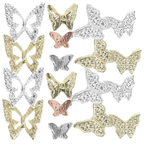 BESTYASH 40 Stück Schmetterling Charms für Diy Nagelkunst Nail Art Dekorationen Glitzernde Schmetterlinge für Fingernägel und Fußnägel Zubehör für Nageldesigns BESTYASH 40 Stück Schmetterling Charms für Diy Nagelkunst Nail Art Dekorationen Glitzernde Schmetterlinge für Fingernägel und Fußnägel Zubehör für Nageldesigns von BESTYASH