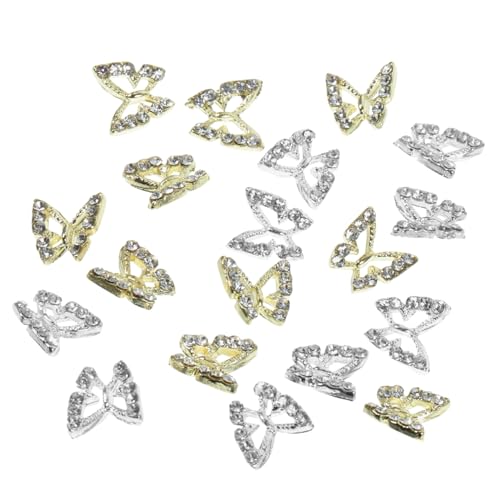 BESTYASH 40 Stück Schmetterlings Charms Metallische Nail Art Deko Glitzernde Butterfly Schmuck für Maniküre für Hochzeiten Partys und Tägliche Styles BESTYASH 40 Stück Schmetterlings Charms Metallische Nail Art Deko Glitzernde Butterfly Schmuck für Maniküre für Hochzeiten Partys und Tägliche Styles von BESTYASH