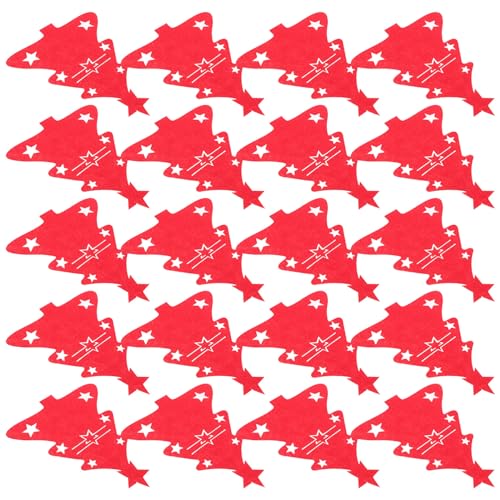 BESTYASH 48 Stück Teiliges Besteckset Weihnachten Rote Filz-bestecktaschen mit Weihnachtsbaum-Motiv Besteckhalter für Gabeln und Löffel Festliche Tischdeko für Große Feiern und BESTYASH 48 Stück Teiliges Besteckset Weihnachten Rote Filz-bestecktaschen mit Weihnachtsbaum-Motiv Besteckhalter für Gabeln und Löffel Festliche Tischdeko für Große Feiern und von BESTYASH