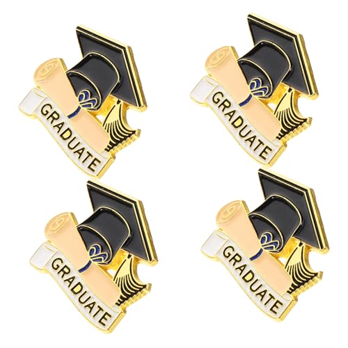BESTYASH 4pcs Abschlusspin Cap Lapel Pins Gradsaison Broschen Graduiertengeschenke Für Studenten Glückwunsch Abzeichen Für Abschluss -outfits Accessoires von BESTYASH