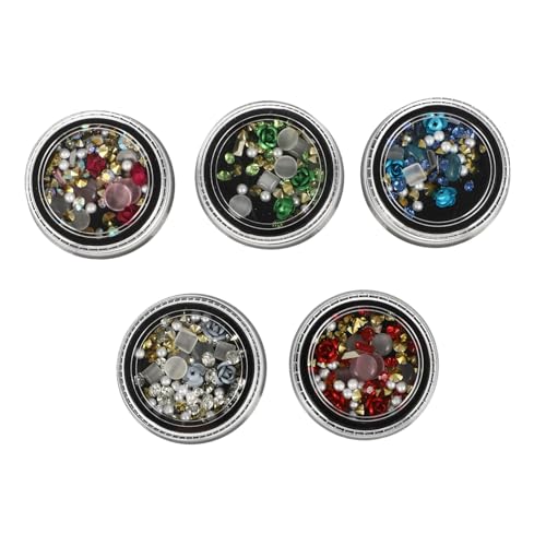 BESTYASH 5 Boxen Blumige Nagelsteine Nail Charms Strahlende Nail Art Dekoration für Fingernägel und Zehennägel DIY Nagelschmuck für Designs Geeignet für Zuhause und BESTYASH 5 Boxen Blumige Nagelsteine Nail Charms Strahlende Nail Art Dekoration für Fingernägel und Zehennägel DIY Nagelschmuck für Designs Geeignet für Zuhause und von BESTYASH