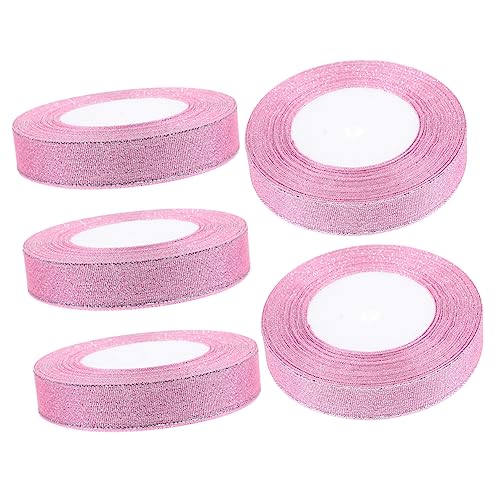 BESTYASH 5 Rollen Glitzer Geschenkband Wiederverwendbares Dekorationsband für Hochzeiten Babypartys Feiertagsgeschenke und Diy Projekte Hochwertiges Yards BESTYASH 5 Rollen Glitzer Geschenkband Wiederverwendbares Dekorationsband für Hochzeiten Babypartys Feiertagsgeschenke und Diy Projekte Hochwertiges Yards von BESTYASH