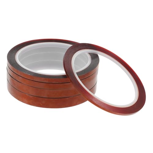BESTYASH 5 Rollen Hochtemperaturbeständiges Wärmeübertragungs Klebeband Hitzebeständiges Sublimation Tape mit Haftung für Hitzepresse Industrie Rolle Rückstandsfrei BESTYASH 5 Rollen Hochtemperaturbeständiges Wärmeübertragungs Klebeband Hitzebeständiges Sublimation Tape mit Haftung für Hitzepresse Industrie Rolle Rückstandsfrei von BESTYASH