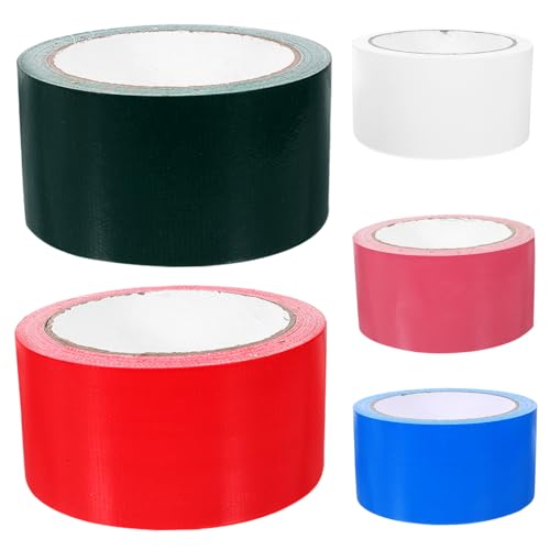 BESTYASH 5 Rollen Teppich Klebeband Einseitig Starkes Gewebeband für Reparaturen und DIY Projekte Farbenfrohe Duct Tapes für Verschiedene Oberflächen BESTYASH 5 Rollen Teppich Klebeband Einseitig Starkes Gewebeband für Reparaturen und DIY Projekte Farbenfrohe Duct Tapes für Verschiedene Oberflächen von BESTYASH