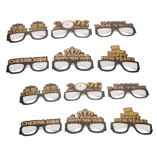 BESTYASH 5 Sätze Einweg Silvester Brillen Glitzer Papier Neujahrsdeko Fotoaccessoires Happy Year Party Eyeglasses für Festliche Nye Feierlichkeiten BESTYASH 5 Sätze Einweg Silvester Brillen Glitzer Papier Neujahrsdeko Fotoaccessoires Happy Year Party Eyeglasses für Festliche Nye Feierlichkeiten von BESTYASH