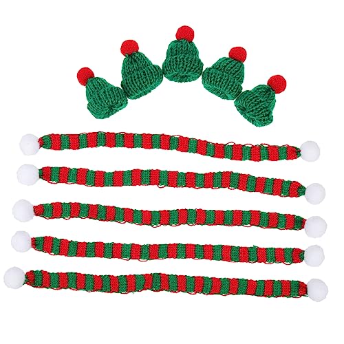 BESTYASH 5 Sätze Teiliges Weihnachts Weinflaschen Deko Set aus Weichem Wollgarn Mini Mützen und Schals Vielseitig für Flaschen Puppen Bastelarbeiten Festliche Party und Heimdekoration BESTYASH 5 Sätze Teiliges Weihnachts Weinflaschen Deko Set aus Weichem Wollgarn Mini Mützen und Schals Vielseitig für Flaschen Puppen Bastelarbeiten Festliche Party und Heimdekoration von BESTYASH