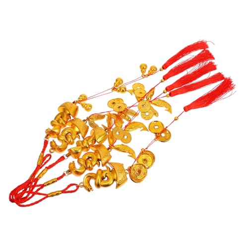 BESTYASH 5 Stück Chinesische Neujahrsdekoration Teiliges Goldene Schlangenanhänger mit Pflanzenmotiven Festliche Feng Shui Glücksbringer für Frühlingsfest Tür und Wanddekoration Symbol für von BESTYASH