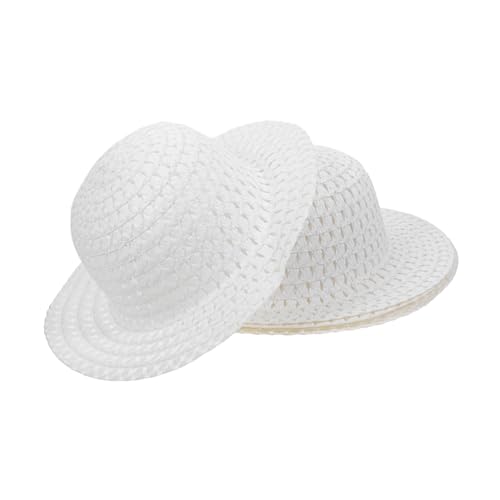 BESTYASH 5 Stück Teiliges DIY Strohhut für Weiße Bastelhüte zum Bemalen und Verzieren Kreatives Malprojekt für Jungen und Mädchen Leichte Sommerkopfbedeckung für Strand Party Freizeit von BESTYASH
