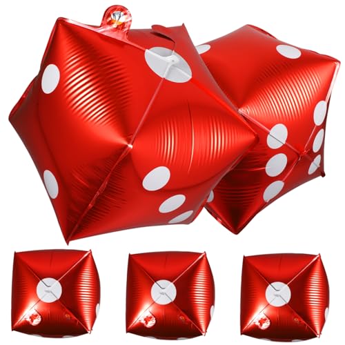 BESTYASH 5 Stück Würfel Ballon Geburtstagsfeier Ballon Spiel im Freien Folienwürfelballon Großes Würfeldekor geformt Partydekorationen würfel dekoration Aluminiumfolie rot BESTYASH 5 Stück Würfel Ballon Geburtstagsfeier Ballon Spiel im Freien Folienwürfelballon Großes Würfeldekor geformt Partydekorationen würfel dekoration Aluminiumfolie rot von BESTYASH