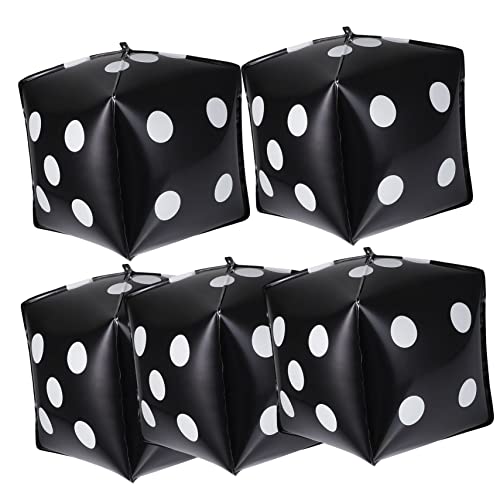 BESTYASH 5 Stück Würfel Ballon schwarze Würfelballons Würfeldekorationen mehrfarbig Würfel-Party-Dekorationen Farben groß Spieleabendparty Folienballons Aluminiumfolie Black BESTYASH 5 Stück Würfel Ballon schwarze Würfelballons Würfeldekorationen mehrfarbig Würfel-Party-Dekorationen Farben groß Spieleabendparty Folienballons Aluminiumfolie Black von BESTYASH